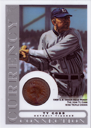 2003 Topps Gallery HOF Edition Currency Connection Coin Relic Ty Cobb #CC-TC 1909 Penny