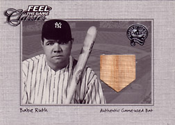 2001 Fleer Greats "Feel the Game Classics" Babe Ruth Bat #18