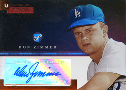 2005 Topps Pristine Personal Endorsement Uncirculated Don Zimmer #PEU-DZ Autograph Front