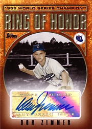 2009 Topps Ring of Honor Autograph Don Zimmer #RHA-DZ Front