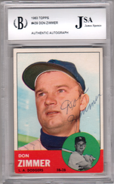 2011 Leaf Ink #439 1963 Topps Buyback JSA Certified Autograph Front