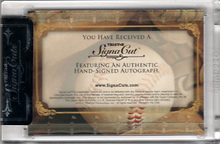 2011 TriStar Signa Cuts Bronx Edition #NN Don Zimmer #3/5 Back