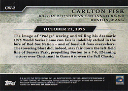 2012 Topps #CW-2 Classic Walk-Offs Back