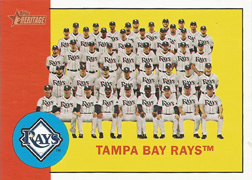 2012 Topps Heritage #312 Tampa Bay Rays Team Card Front