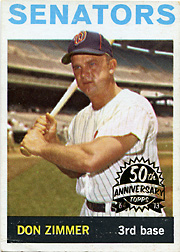 2013 Topps Heritage 20th Anniversary 1959 Buyback #134 Don Zimmer Front
