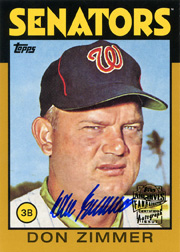 2014 Topps Archives Fan Favorites Autographs 18/50 Gold #FFA-DZ Front