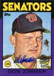 2014 Topps Archives Fan Favorites Autographs 09/10 Purple #FFA-DZ Front