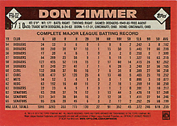 2014 Topps Archives Fan Favorites Autographs 09/10 Purple #FFA-DZ Back