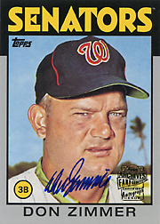 2014 Topps Archives Fan Favorites Autographs 19/25 Silver #FFA-DZ Front