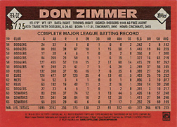 2014 Topps Archives Fan Favorites Autographs 19/25 Silver #FFA-DZ Back