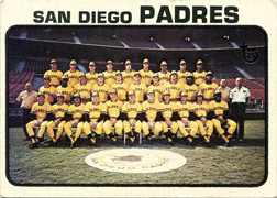 2014 Topps 75th Anniversary Buyback 1973 Topps #316 Padres Team Card Front