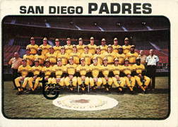 2014 Topps 75th Anniversary Buyback 1973 Topps #316 Padres Team Card 2 Front