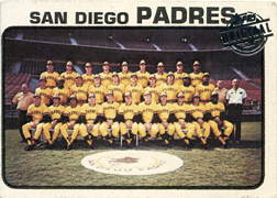 2015 Topps Originals Buyback 1973 Topps #316 Padres Team Card Front