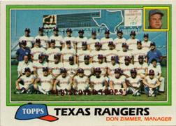 2017 Topps Rediscover Topps Bronze Buyback 1981 Topps Rangers TC #673 Front