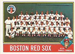 1975 O-Pee-Chee #172 Red Sox Team Card Front